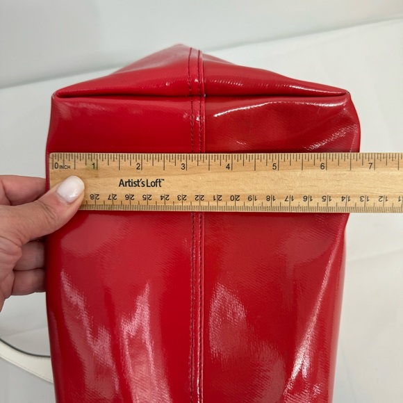 Kate Spade Ash Street Logo Tote Asphalt Red Triple Compartment - Picture 12 of 16